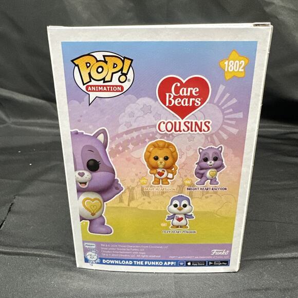 Funko! Pop Animation Care Bear Cousins Cozy Heart Penguin Bright Heart Raccoon - Picture 5 of 12
